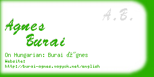 agnes burai business card